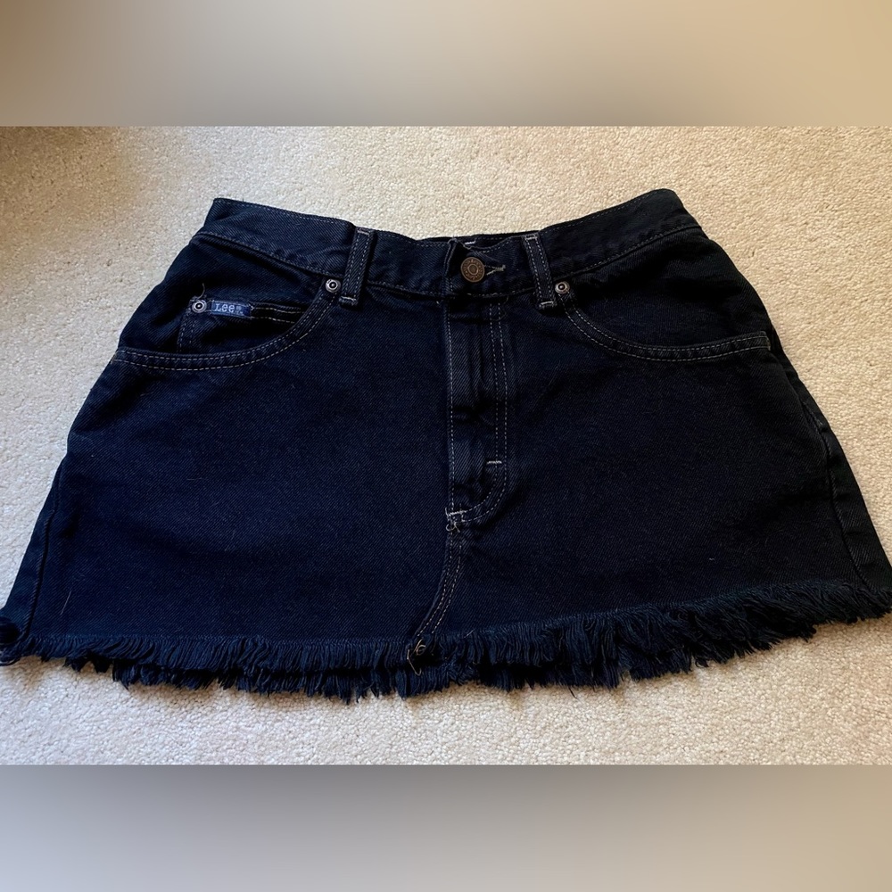 Mini denim skirt